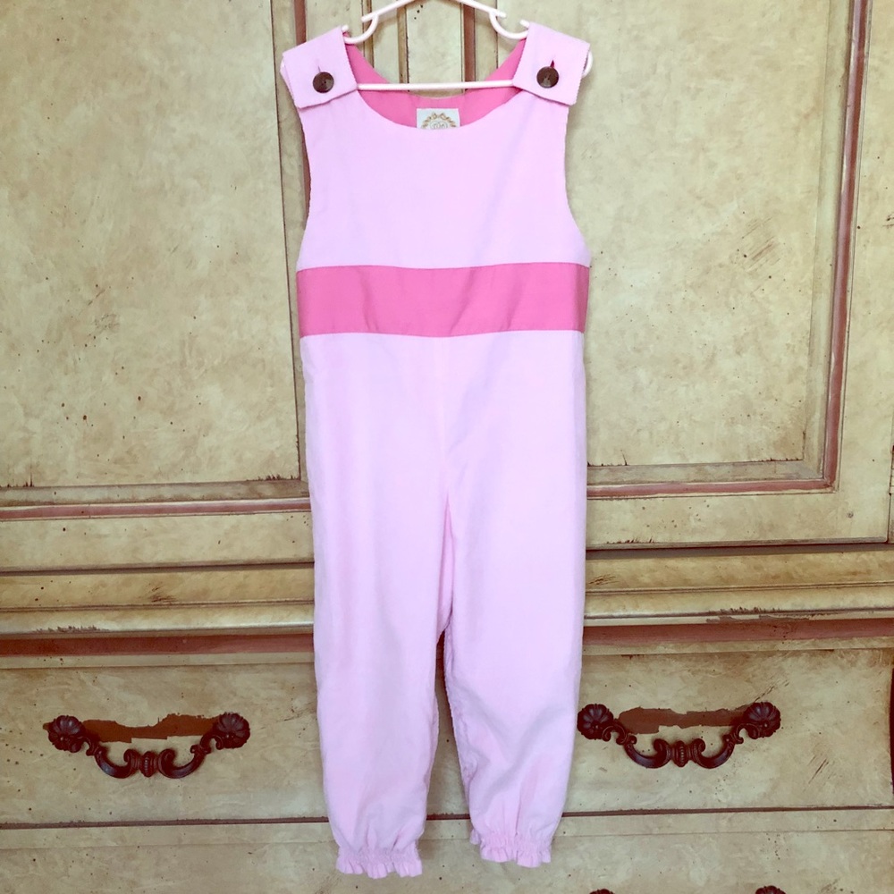Beaufort Bonnet Pink Corduroy Romper 4T